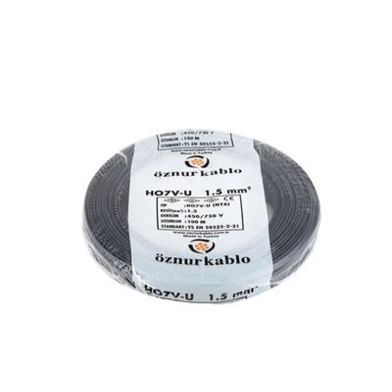 1,5 mm Nya Öznur Siyah Kablo 100 METRE