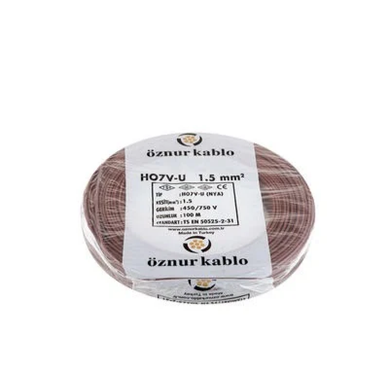 1,5 MM NYA ÖZNUR KAHVE KABLO 100 METRE